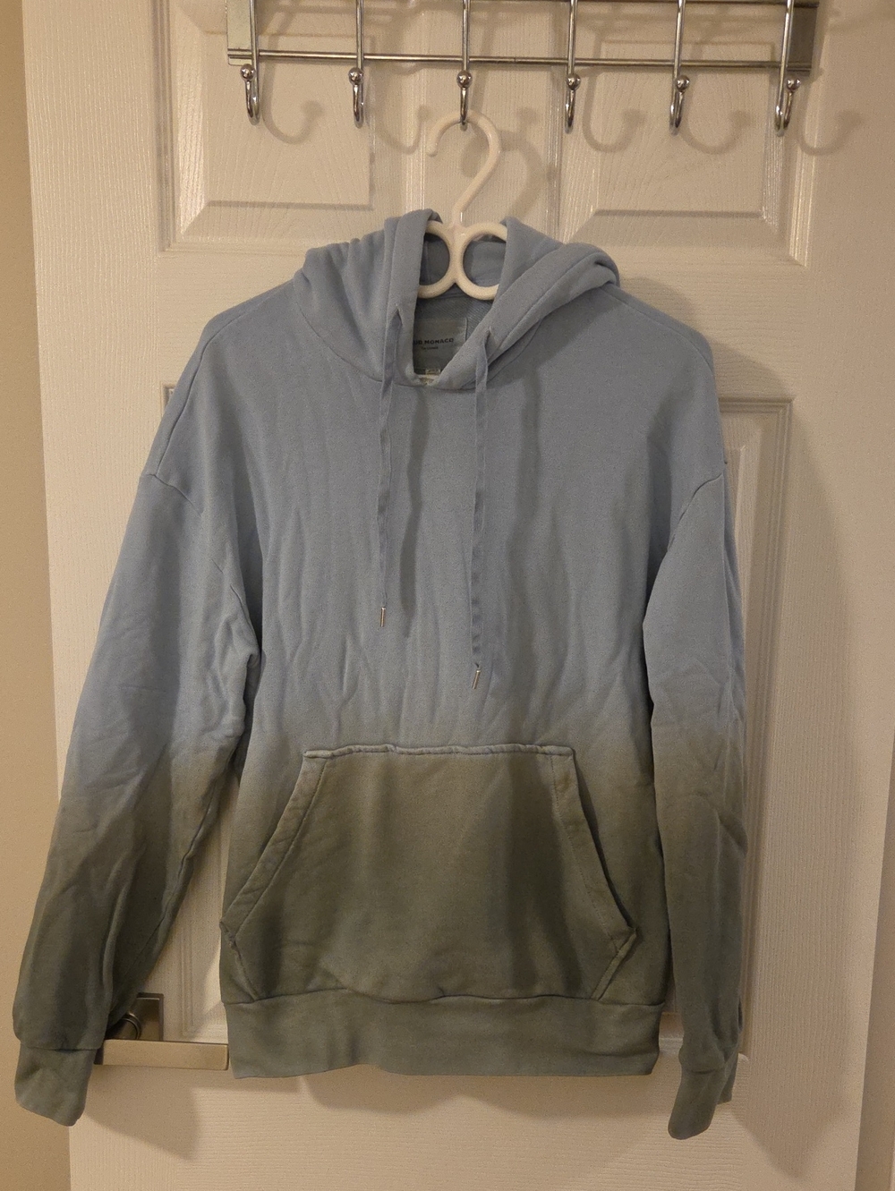 Club Monaco Men's Ombre Pullover Hoodie — Light Blue to Sage